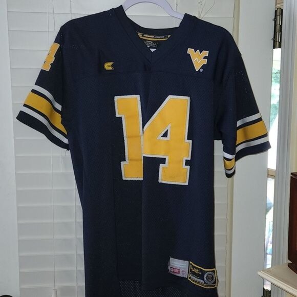 WEST VIRGINIA MOUNTAINEERS #14 YOUTH Football Sewn Jersey XL 20 Colosseum - Picture 7 of 12